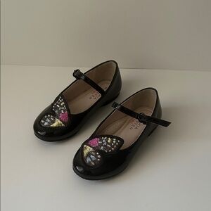 Sophia Webster Black Kids Dress Shoes with Butterfly Design